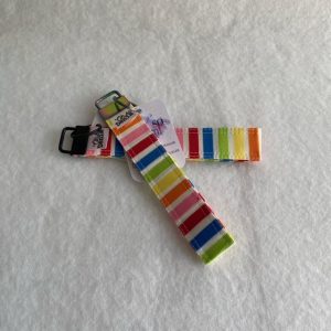 Bright Candy Stripes Key Fob