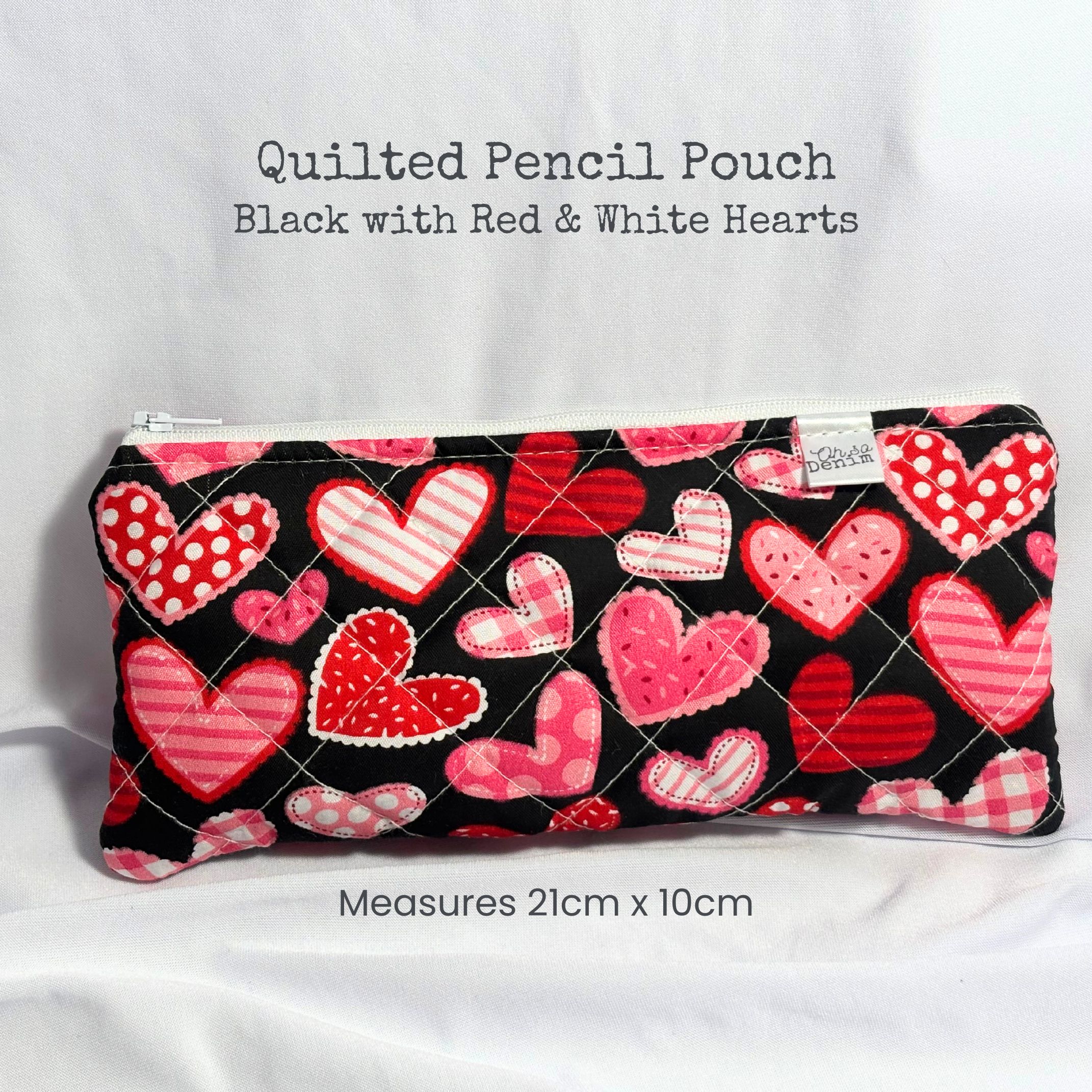 black with red & white hearts black with red & white hearts